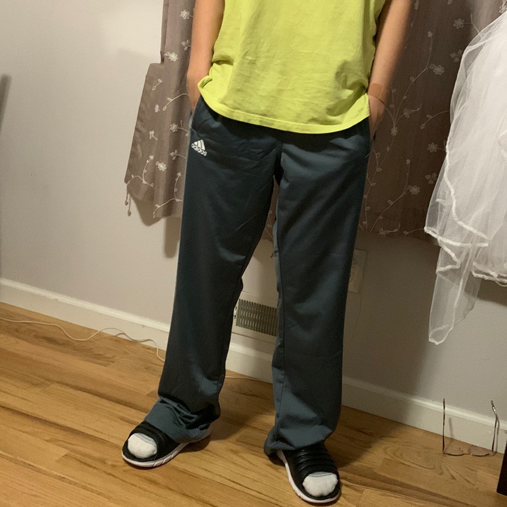 Gray Adidas Track Pants